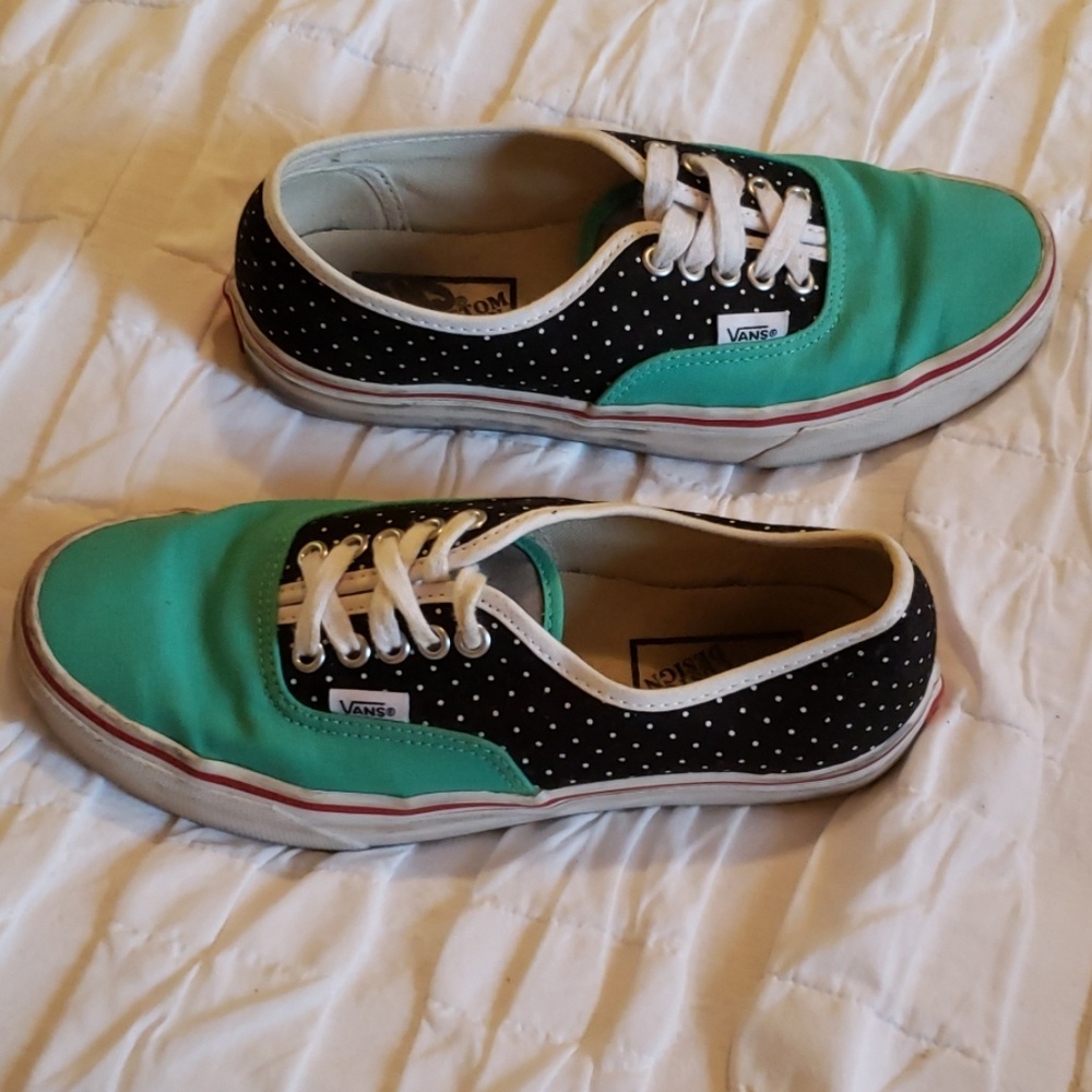 Polka Dot And Teal Custom Van's Custom Vans - image 3